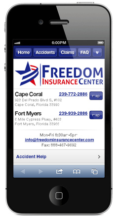 m.freedominsurancecenter.com website preview